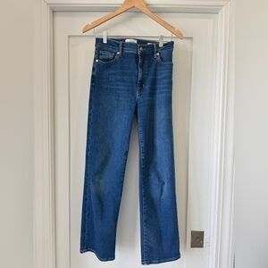 FRAME Le Chic Straight Leg Jeans | Classic Blue Wash | High-Rise | Size 27